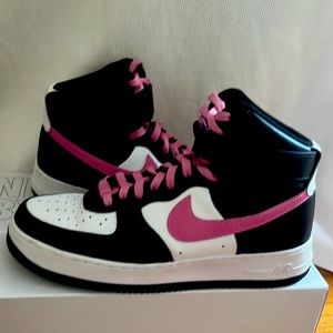 Nike customized high top, Air Force ones. I’ve only worn them once outside.